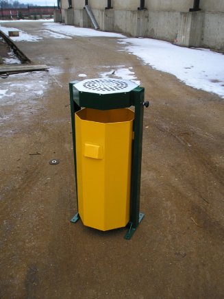 Kosz na śmieci zewnętrzny z popielniczką 60 l - 1017 - 1