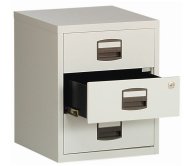 Metalowa szafka kartotekowa - mobilna Bisley PFAM3S - 2