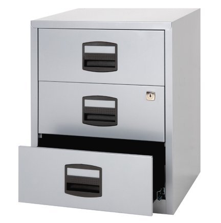 Metalowa szafka kartotekowa - mobilna Bisley PFAM3S - 1