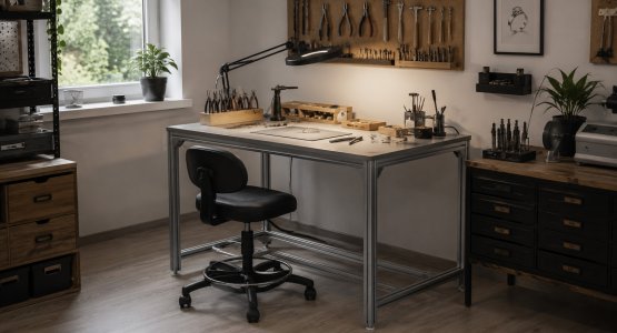 Stoły z systemu aluminiowego