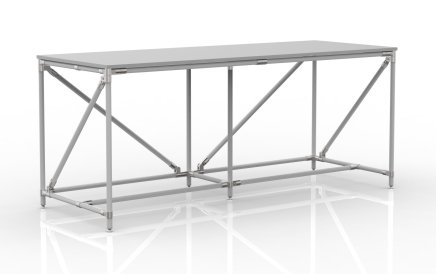 Stół warsztatowy wykonany z systemu rurowego, szerokość 2000 mm, 240405312 - 1