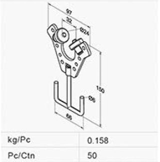 Suwnica mocowana do rur z obustronnym hakiem MT-5181 - 2