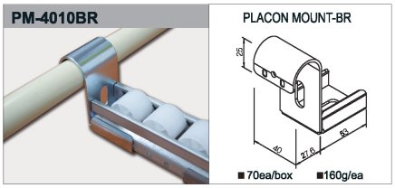Uchwyt prowadnicy rolkowej typu PM-4010BR