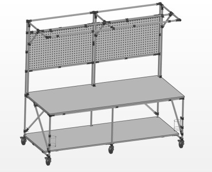 Stół warsztatowy na kółkach z blatem laminowanym 23080393 - 2