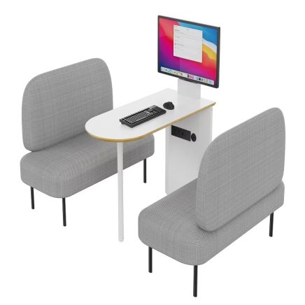 Akustyczna kabina P4F dla 4 osób z zestawem meblowym - 3