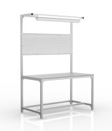 Stół warsztatowy z profili aluminiowych z nadstawką (różne warianty)