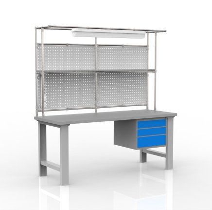 Regulowany wysokościowo stół warsztatowy z nadbudową 24081903 - 4
