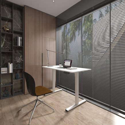 Białe biurko elektryczne z regulacją wysokości FQ2_WW - 5