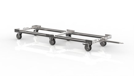 Wózek do przewozu dwóch palet EURO z dyszlem 24021502