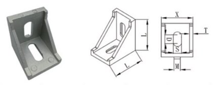 Kątownik 90°, 40 x 35 mm KBA-40